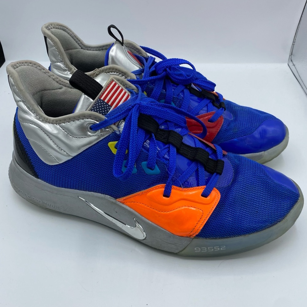 Nike NASA X PG 3 'Apollo 14'‎ Sneakers | Blue | Men's Size 11